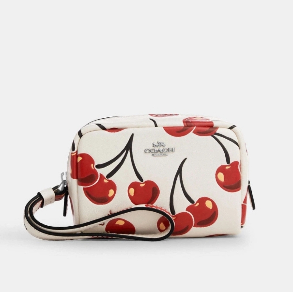 🍒 Coach Cherry Print Pouch Wristlet Bag CZ470 Sold Out 🍒